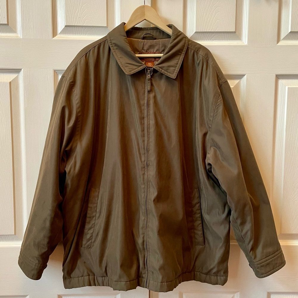 Oak Hill Men's Olive Green Faux Ultra Suede Jacket Size 2XL - Picture 2 of 11